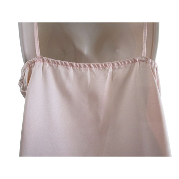 Orweco Frocks Vintage Peach Polyester Satin Stripe Accent Chemise Ladies S GUC - Picture 13 of 16